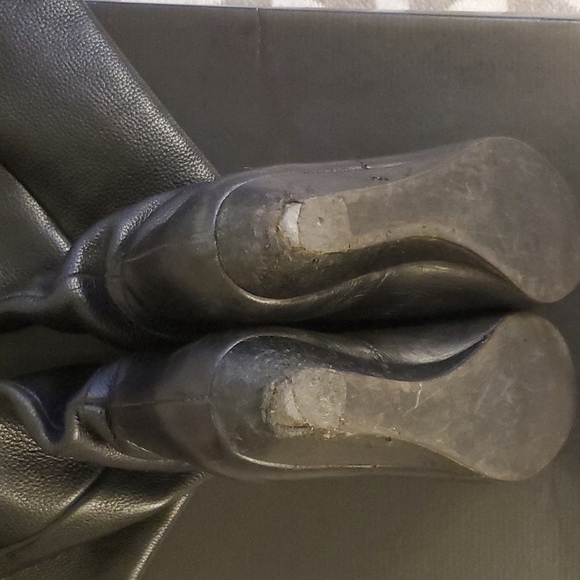 Steve Madden INTYCE BLACK LEATHER BOOTS 8.5 - Picture 10 of 10